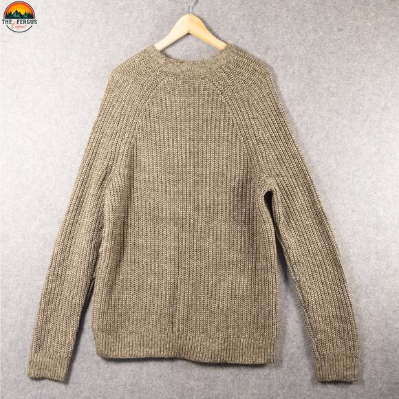 Express Pullover Sweater Gray Cotton Blend Round Neck Long Sleeve Men's Sz XL - Picture 2 of 9